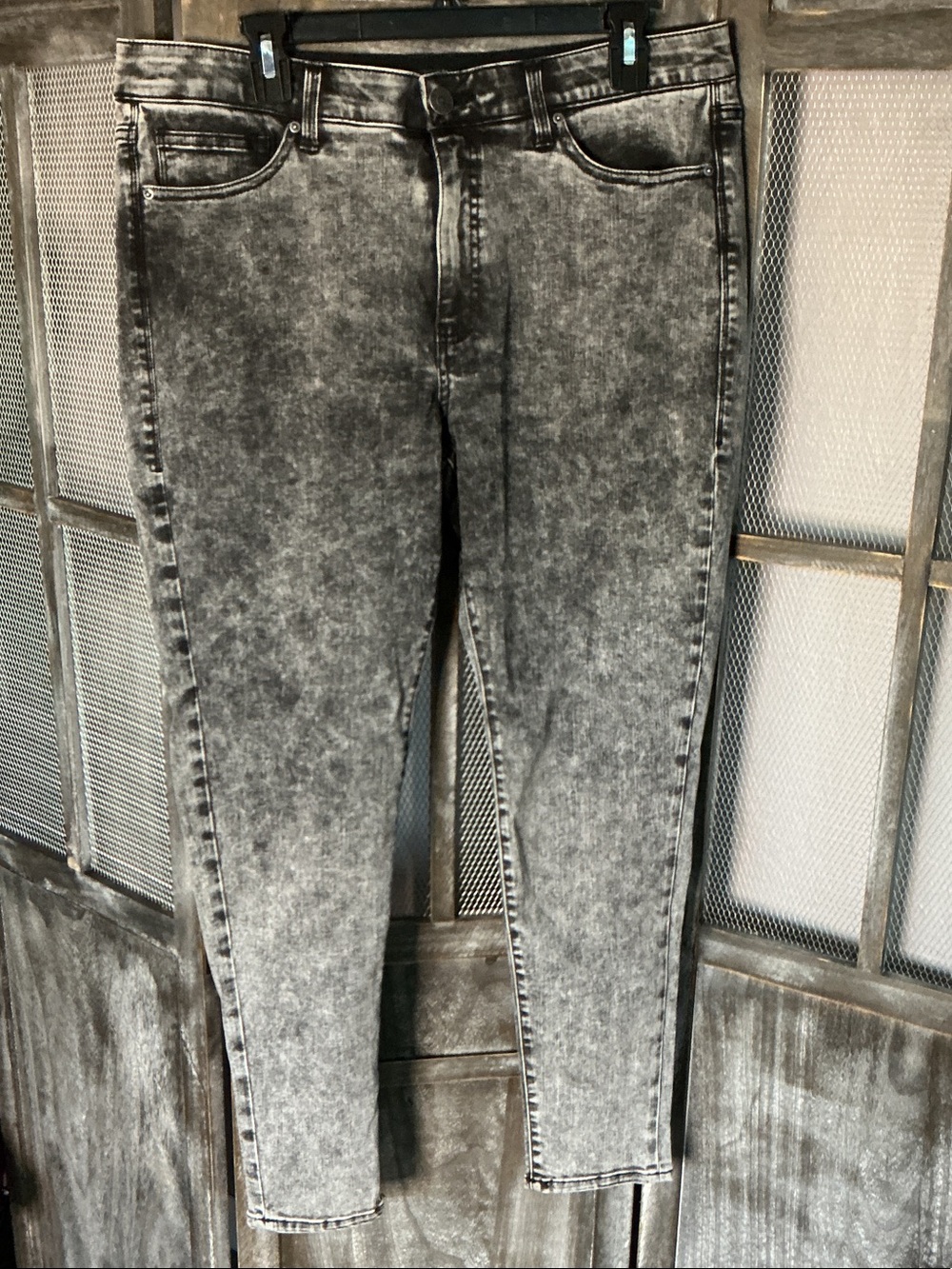 LuLaRoe black acid washed skinny denim